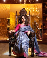 Elegant Partywear Banarasi Silk Saree