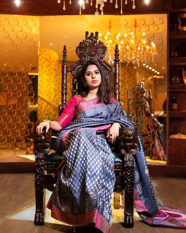 Elegant Partywear Banarasi Silk Saree