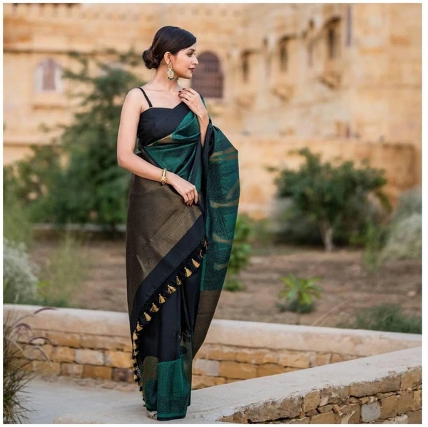 Green Woven Silk Saree