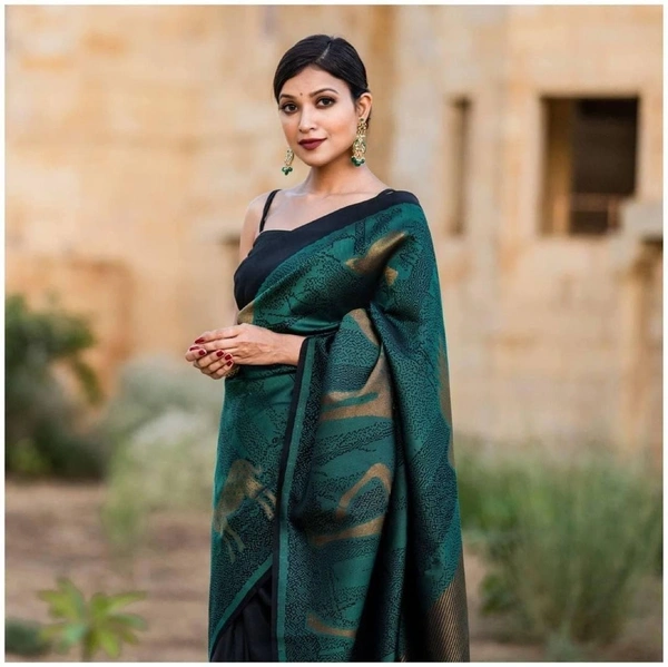 Green Woven Silk Saree
