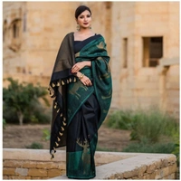 Green Woven Silk Saree