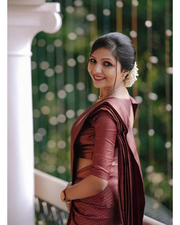 Lavanya Mahroon Silk Saree
