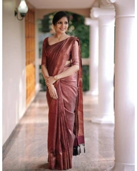 Lavanya Mahroon Silk Saree