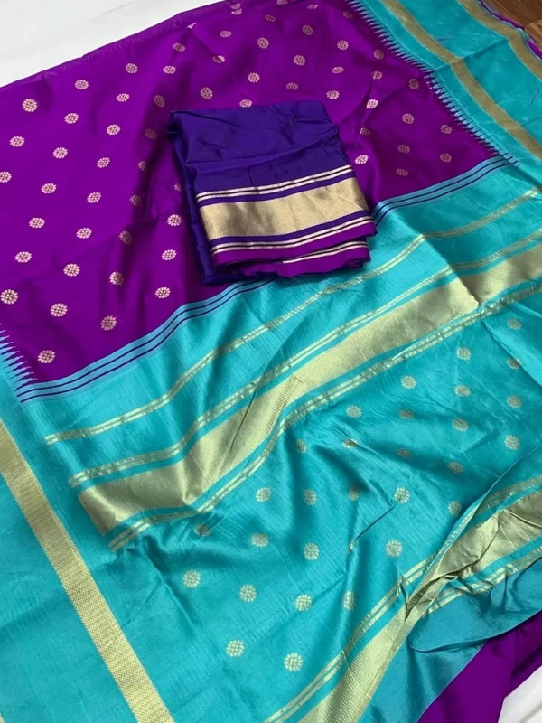 Purple soft lichi silk jacquard weaving work