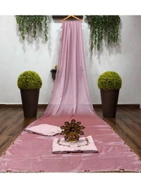 Dusty rose heavy rangoli silk hand work ceremonial saree