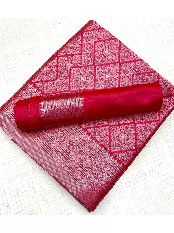 Pink soft lichi silk