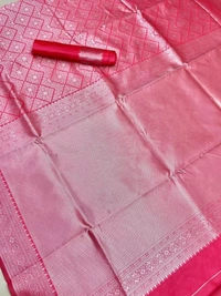 Pink soft lichi silk