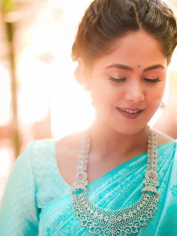 Sky blue kanchipuram silk jacquard weaving work wedding work saree