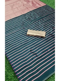 Green kanchipuram silk jacquard weaving work wedding saree
