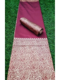 Wine banarasi kota silk jacquard weaving work wedding saree