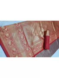 Purple kanjiwaram kota silk jacquard pattern work wedding saree