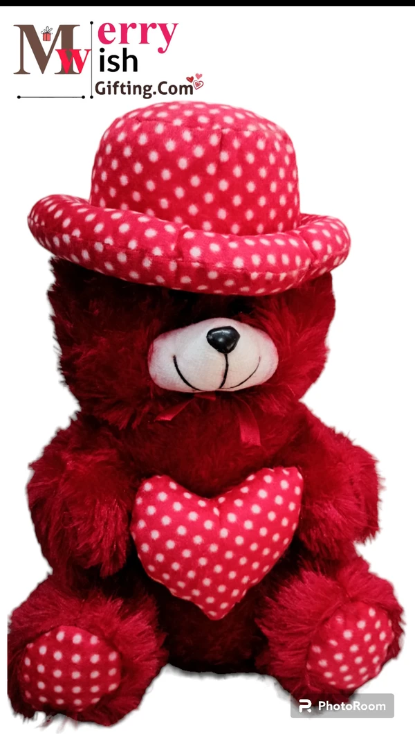 Red Far Cap Heart  Taidy Bear 