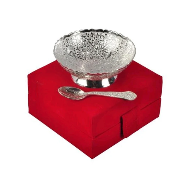 Jarman Silver Plated Bowl & Spoon with Belbet Gift Box AA4 JP