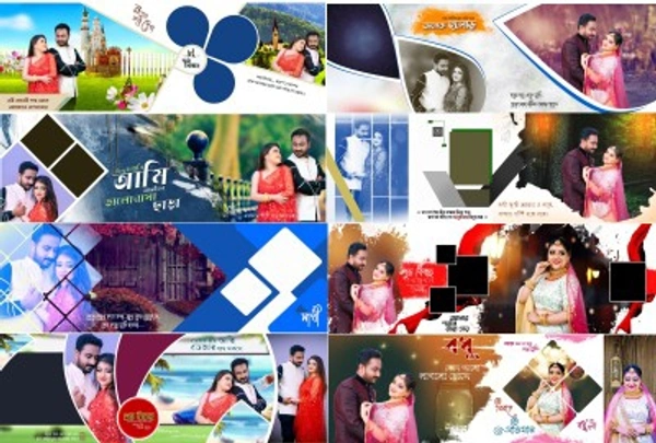 PSD Template 1000pcs( Bengali) royal quality.(100gb data with 64gb free pen drive) - 12x36 Size With Cover , Auto Design Making