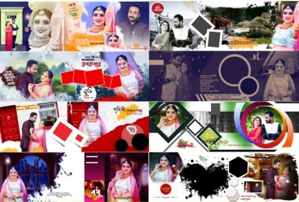 PSD Template 1000pcs( Bengali) royal quality.(100gb data with 64gb free pen drive) - 12x36 Size With Cover , Auto Design Making