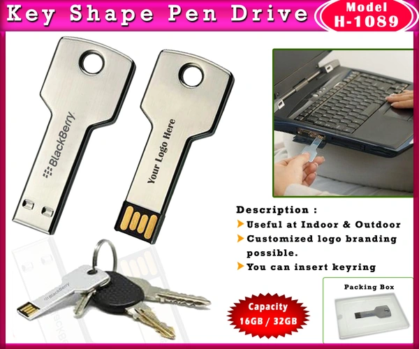 Key Shape Pendrive.   !! on't give a order direct here. WhatsApp us - 8926066999 !! - 8GB,16GB & 32GB/64GB, Gold,Satin,Sliver,Black