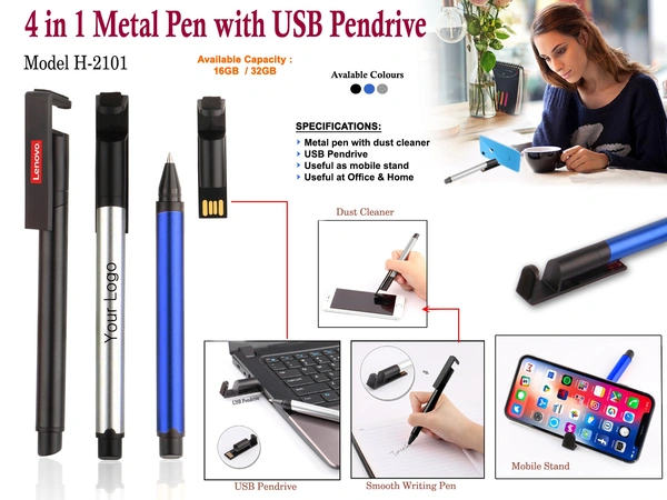 Pen Pendrive With Mobile Stand. !! on't give a order direct here. WhatsApp us - 8926066999 !! - 8GB, 16GB & 32GB/64GB., Gold,Satin,Sliver,Black