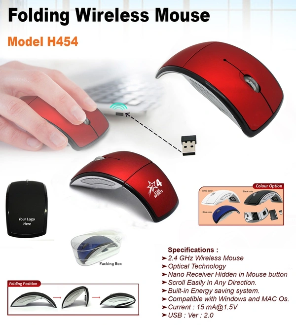 Folding Wireless Mouse. !! on't give a order direct here. WhatsApp us - 8926066999 !! - 52x29.5x46.5cm, Red,Blue,Black,White