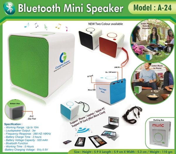 Bluetooth Mini Speaker. !! on't give a order direct here. WhatsApp us - 8926066999 !! - 36X36X36CM, Red,Green,Orange