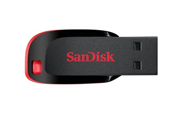 SanDisk Cruzer Blade 64GB USB 2.0 Flash Drive - 64b, Black & Red