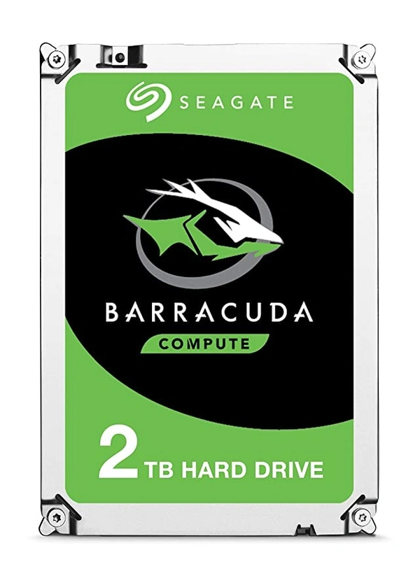 Seagate Barracuda 2 TB Internal Hard Drive HDD – 3.5 Inch SATA 6 Gb/s 5400 RPM 256 MB Cache for Computer Desktop PC (ST2000DM005) - 2000gb, green