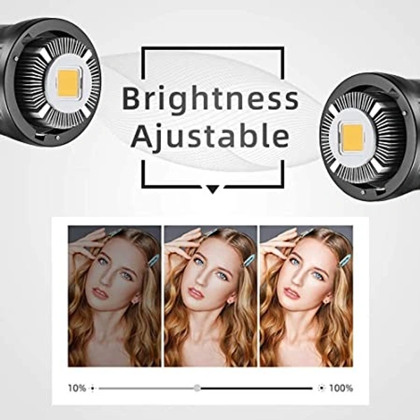 GODOX SL-60W 60W 5600±300K LED Video Light with Bowens Mount Continous Light - White Version | for Video Recording, Wedding, Outdoor Shooting ( Remote not Included) (SL60W)