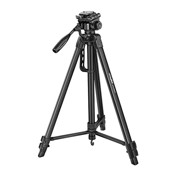 Digitek DTR 550 LW (67 Inch) Tripod For DSLR, Camera |Operating Height: 5.57 Feet | Maximum Load Capacity up to 4.5kg | Portable Lightweight Aluminum Tripod with 360 Degree Ball Head | Carry Bag Included (Black) (DTR 550LW) - DIGITEK® (DLS-009 FTK)