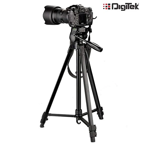 Digitek DTR 550 LW (67 Inch) Tripod For DSLR, Camera |Operating Height: 5.57 Feet | Maximum Load Capacity up to 4.5kg | Portable Lightweight Aluminum Tripod with 360 Degree Ball Head | Carry Bag Included (Black) (DTR 550LW) - DIGITEK® (DLS-009 FTK)