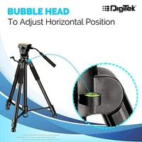DIGITEK® (DTR 690 VD PRO) (208 cm) Lightweight Tripod (Maximum Load up to 3kgs), 6.85 Feet Tall Digital SLR & Video Cameras, Made Aluminium Material - DTR 690 VD PRO, DTR 690 VD PRO