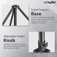 DIGITEK® (DLS-9FT) Lightweight & Portable Aluminum Alloy Light Stand for Ring Light, Reflector, Flash Units, Diffuser, Portrait, Softbox, Studio Lighting & More Ideal for Outdoor & Indoor Shoots - 83 x 7 x 7 Centimeters, DLS-9FEET