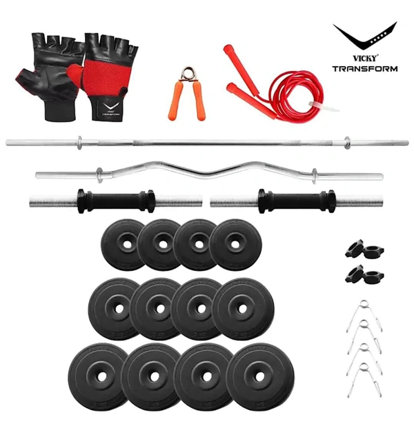 Vicky Transform Home Gym Set - 20 kg Home Gym set, black