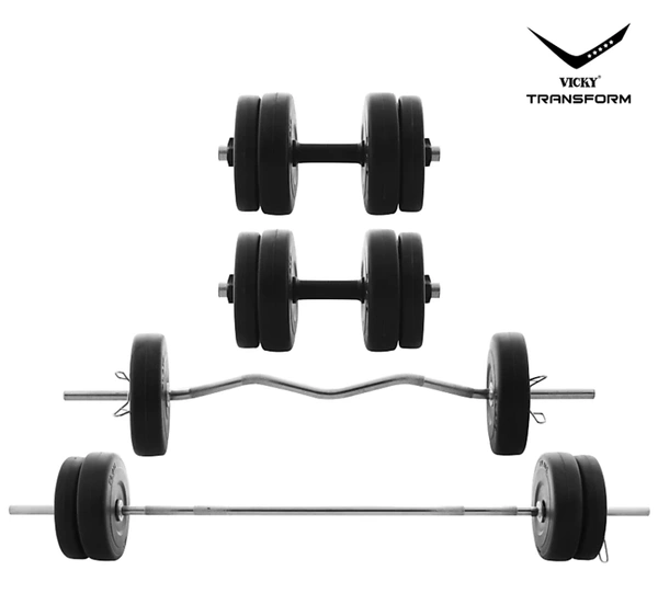 Vicky Transform Home Gym Set - 20 kg Home Gym set, black