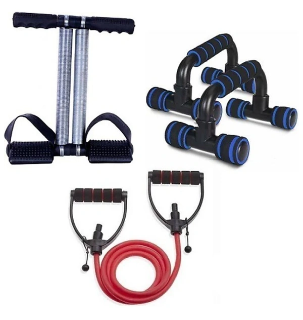 Push Up Bar,Toning Tube,Tummy Trimmer - -, free size
