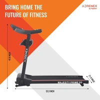 Adrenex by Flipkart Majesty Prime S2 Treadmill with Massager, 2HP Peak Multifunction Treadmill for Home Gym Exercise Machine Treadmil