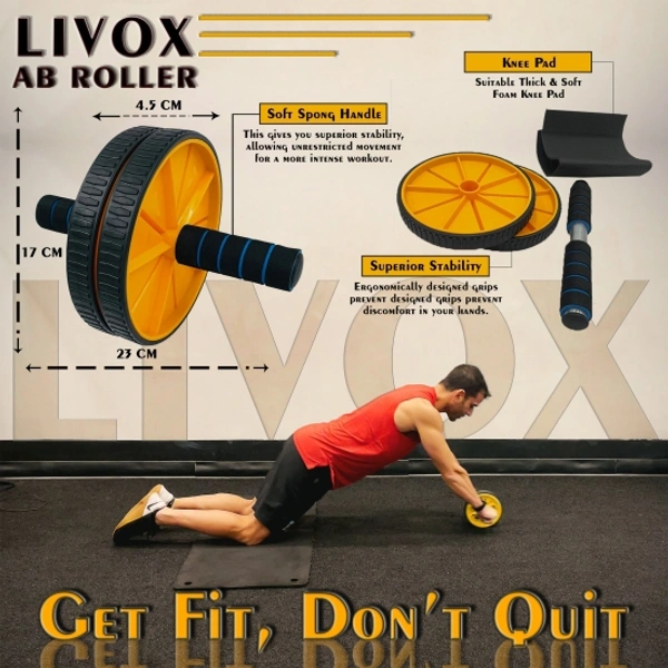 LIVOX Dual Wheel AB Rollar And Toning Tube