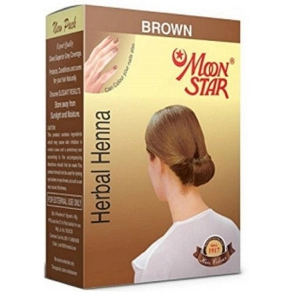 Moon Star Hair & Nail Henna 6pieces - Brown