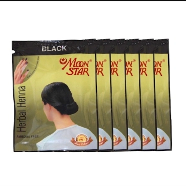 Moon Star Hair & Nail Henna 1pieces - Black
