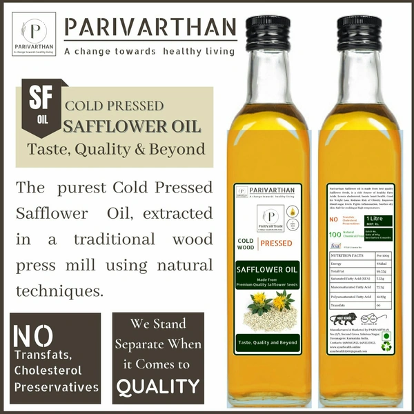  WOOD PRESSED SAFFLOWER OIL - 500ml