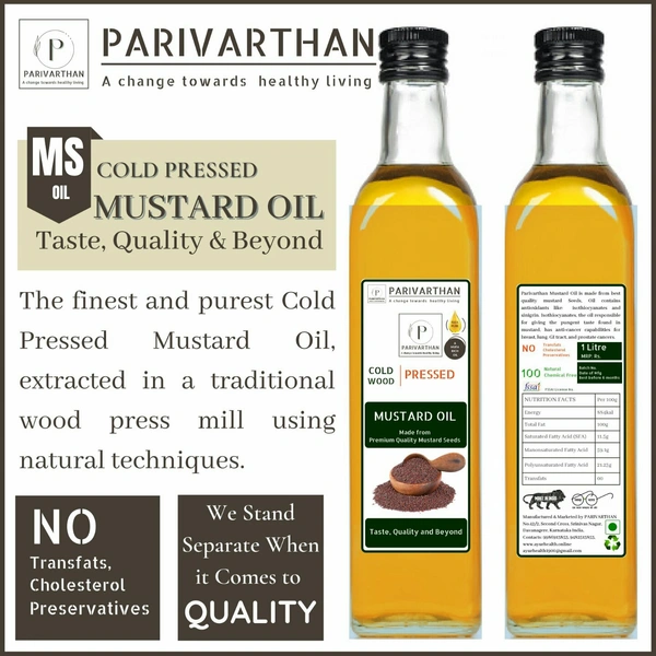 WOOD PRESSED MUSTARD OIL  - 500 Ml, Honey Due