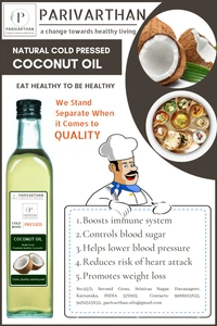 COLD PRESSED COCONUT OIL  - 1/4 Litre
