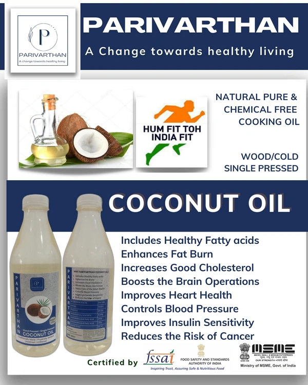 COLD PRESSED COCONUT OIL  - 1 Litre