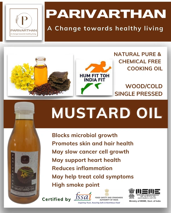 WOOD PRESSED MUSTARD OIL  - Honey Due, 500ml