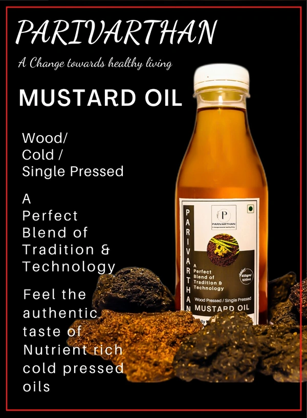 WOOD PRESSED MUSTARD OIL  - Honey Due, 500ml