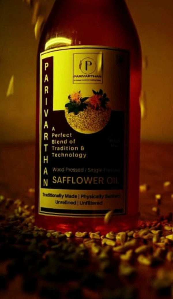  WOOD PRESSED SAFFLOWER OIL - 1 Litre
