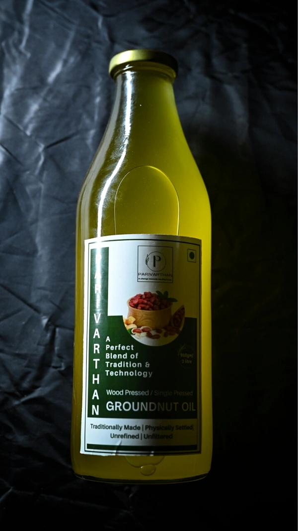 COLD PRESSED GROUNDNUT OIL  - 1 litre