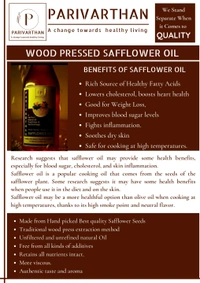  WOOD PRESSED SAFFLOWER OIL - 1 Litre