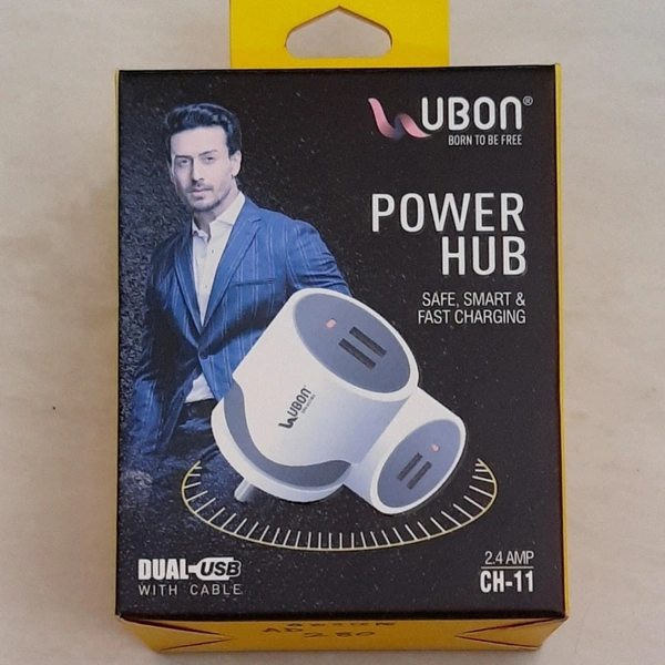 Duel USB Charger - ubon , 2.4, c-11