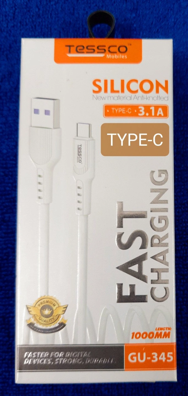 Silicon 3.1A Charging  Cable ( C Type ) - Tessco