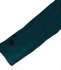 Humeira Abaya Dubai Style Front Open Firozi Color Tree Style Abaya in Al Firdous Fabric - 54, 300 gms