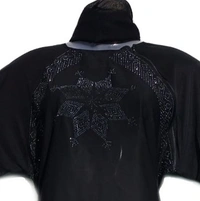Humeira Abaya Star Buta Al Nida Abaya in Simple Stone Work - 54, 300 gms
